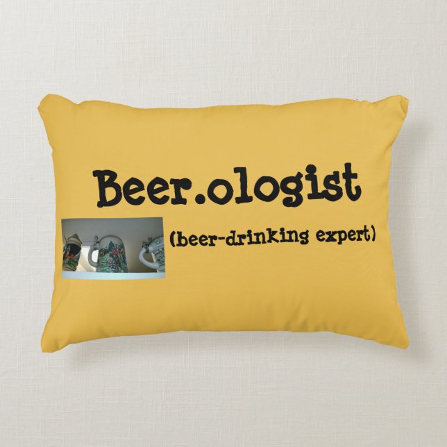 Funny Beer. ologist Quote Decoratief Kussen (Voorkant)