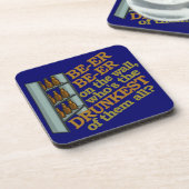 Funny Beer op de muur Bier Onderzetter (Linkerzijde)