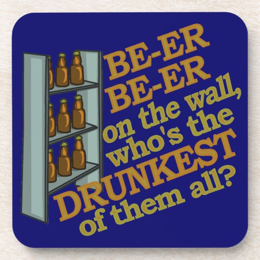 Funny Beer op de muur Bier Onderzetter (Voorkant)