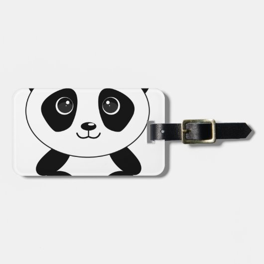Funny beer panda beer panda bagagelabel (Voorkant horizontaal)