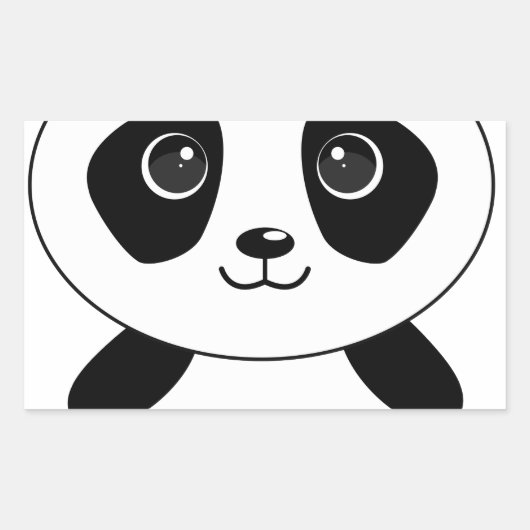 Funny beer panda beer panda rechthoekige sticker (Voorkant)