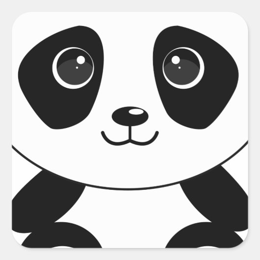 Funny beer panda beer panda vierkante sticker (Voorkant)