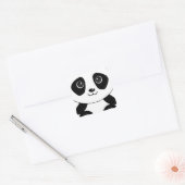 Funny beer panda beer panda vierkante sticker (Envelop)