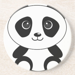 Funny beer panda beer panda zandsteen onderzetter