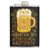 Funny Beer Papa Bod Humor Vaders Dag  Heupfles (Voorkant)