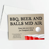 Funny Beer Pong BBQ Birthday Bachelor Party Kaart