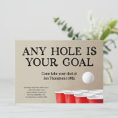 Funny Beer Pong Birthday Bachelor Party Kaart (Staand voorkant)