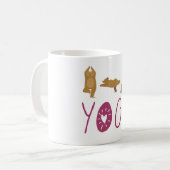 Funny Beer Poses Yoga Koffiemok (Voorkant links)