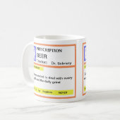 Funny Beer Prescription Coffee Mugs Koffiemok (Voorkant links)