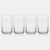 Funny Beer Prescription Personalised Name Beer Blikvorm Glas (Achterkant)