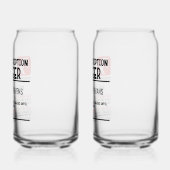 Funny Beer Prescription Personalised Name Beer Blikvorm Glas (Links)