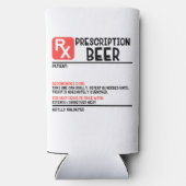 Funny Beer Prescription Persoonlijke naam Seltzer Blikjeskoeler (Achterkant)