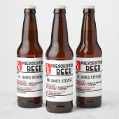 Funny Beer Prescription Script Persoonlijke naam Bier Etiket (Flessen)