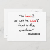 Funny Beer Quote Briefkaart (Voorkant / Achterkant)