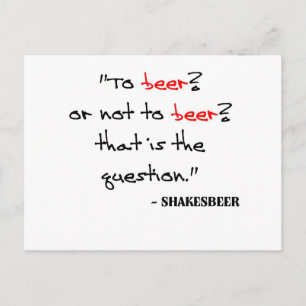 Funny Beer Quote Briefkaart