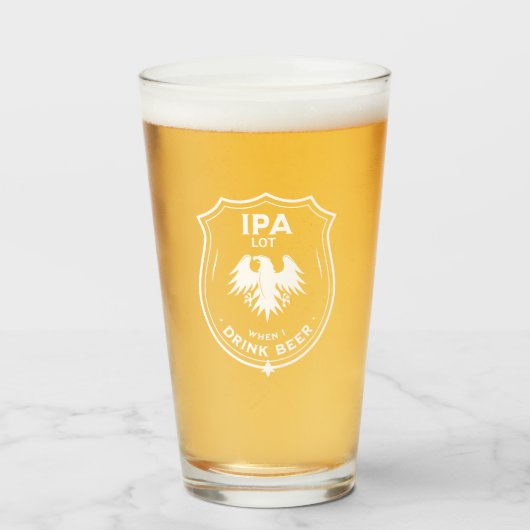 Funny Beer Quote Glas (Voorkant gevuld)