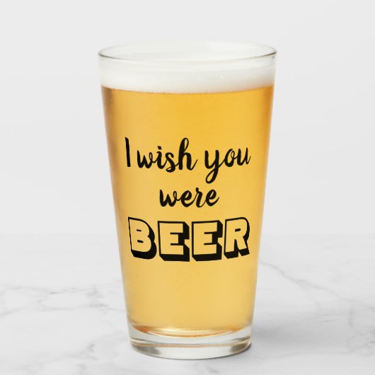 Funny beer quote glas (Voorkant gevuld)