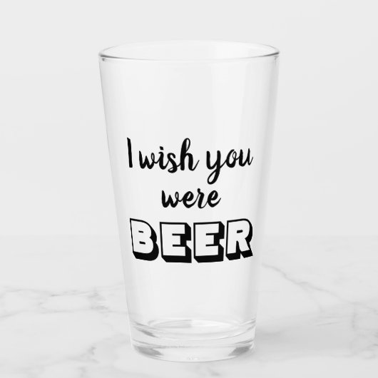 Funny beer quote glas (Voorkant)