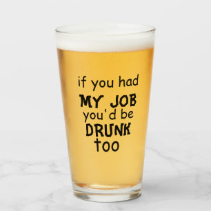 Funny beer quote glas