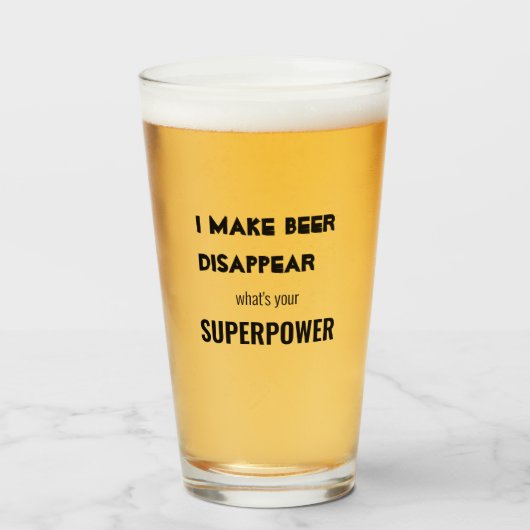 Funny beer quote glas (Voorkant gevuld)