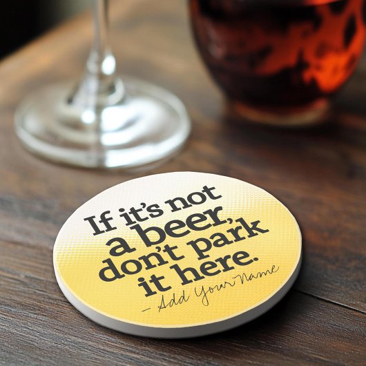 Funny Beer Quote - Maak het goed - Zandsteen Onderzetter