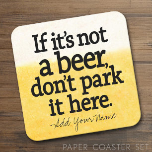 Funny Beer Quote - Maak het uw Gezegde Kartonnen Onderzetters
