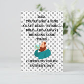 Funny Beer Quote Vaderdag Kaart sterk en vet (Staand voorkant)