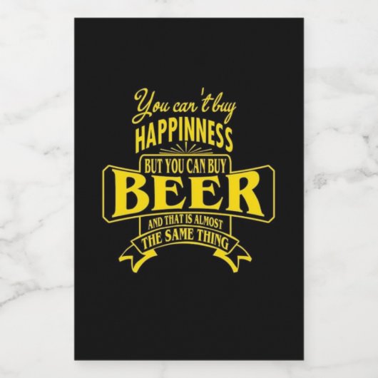 Funny Beer Quote Wijn Etiket (Enkel label)