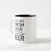 Funny Beer Quotes Tweekleurige Koffiemok (Voorkant links)