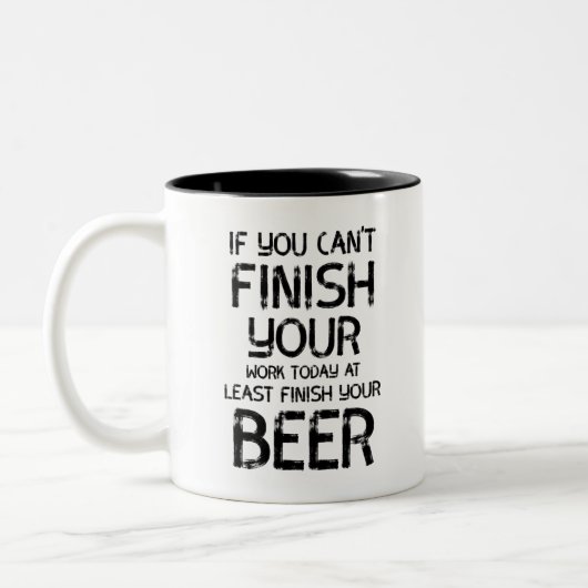 Funny Beer Quotes Tweekleurige Koffiemok (Links)
