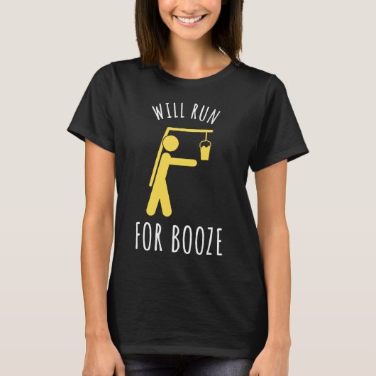 Funny Beer Runner T-shirt (Voorkant)