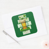 Funny Beer St Patrick’s Day Shirt – Autocolante Vierkante Sticker (Envelop)