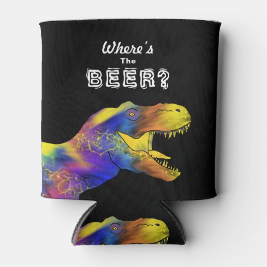 Funny Beer T-Rex Quote Blikjeskoeler (Voorkant)
