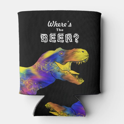 Funny Beer T-Rex Quote Blikjeskoeler (Achterkant)
