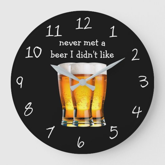 Funny Beer Thed Man Cave Clocks Grote Klok (Voorkant)