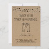 Funny Beer Theme Housewarming Uitnodiging (Voorkant)