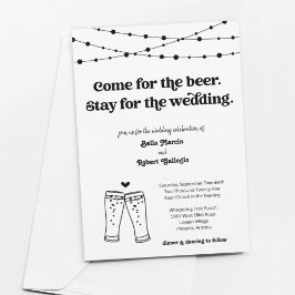 Funny Beer Theme Wedding Kaart