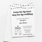 Funny Beer Theme Wedding Kaart