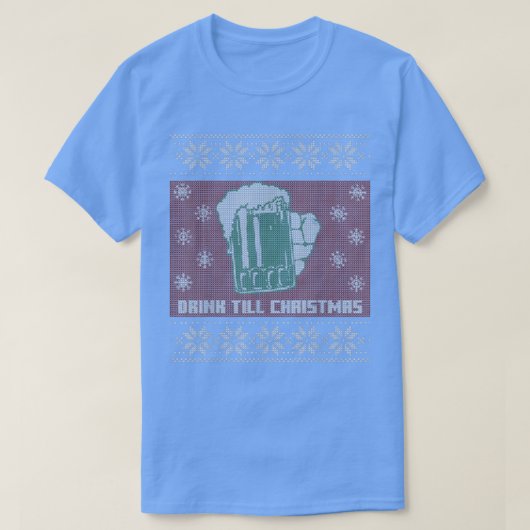 Funny Beer Ugly KerstSweaters T-shirt (Design voorkant)