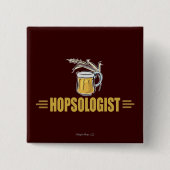 Funny Beer Vierkante Button 5,1 Cm (Voorkant)