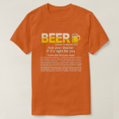 Funny Beer Vraag uw arts of de juiste Funny Gift T-shirt (Design voorkant)
