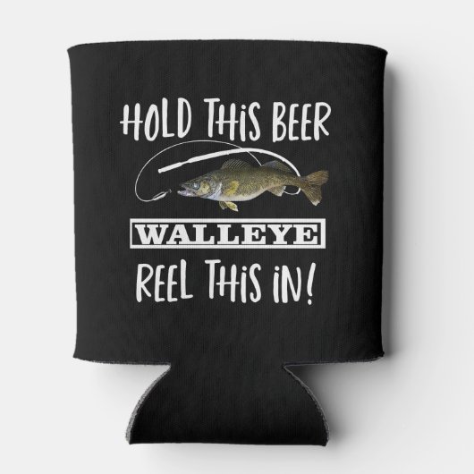 Funny Beer Walleye Vissen Pun Blikjeskoeler (Achterkant)