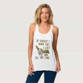Funny Beer werkt uit Humor in Brown Tanktop (Volledige Voorkant)
