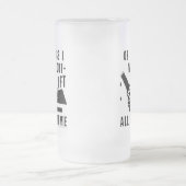 Funny Beer werkt uit Humor in zwart Matglas Bierpul (Center)