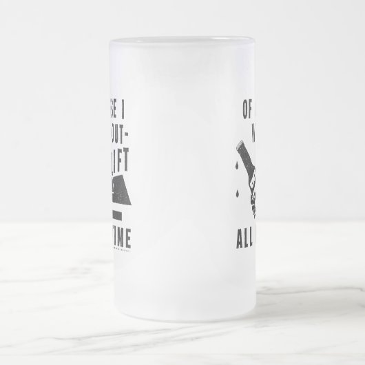 Funny Beer werkt uit Humor in zwart Matglas Bierpul (Center)