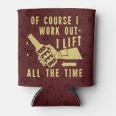 Funny Beer werkt uit Humor met bruine puinbellen Blikjeskoeler (Voorkant)