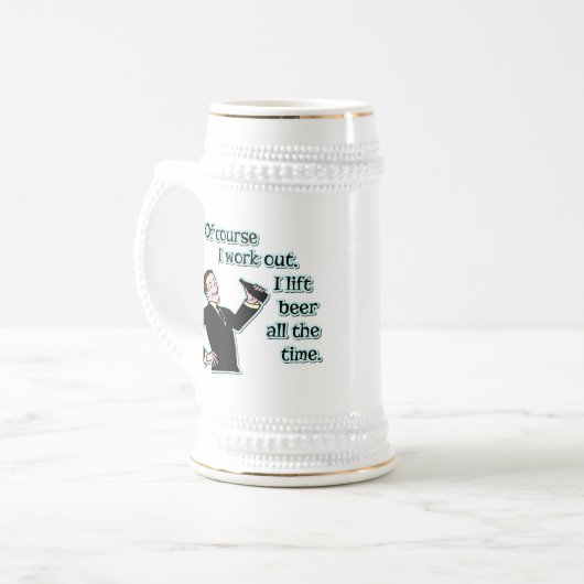 Funny Beer werkt uit Humor Retro Bierpul (Voorkant links)