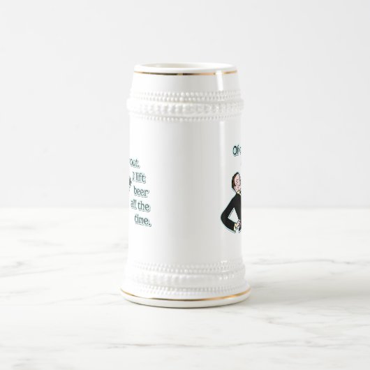 Funny Beer werkt uit Humor Retro Bierpul (Center)