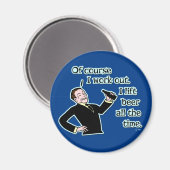Funny Beer Work Out Humor Magneet (Voorkant / Achterkant)