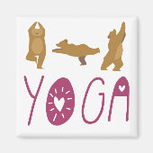 Funny Beer Yoga Poses Magneet (Voorkant)